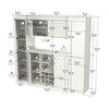 Inval Buffet Cabinet Storage System BF-GP3